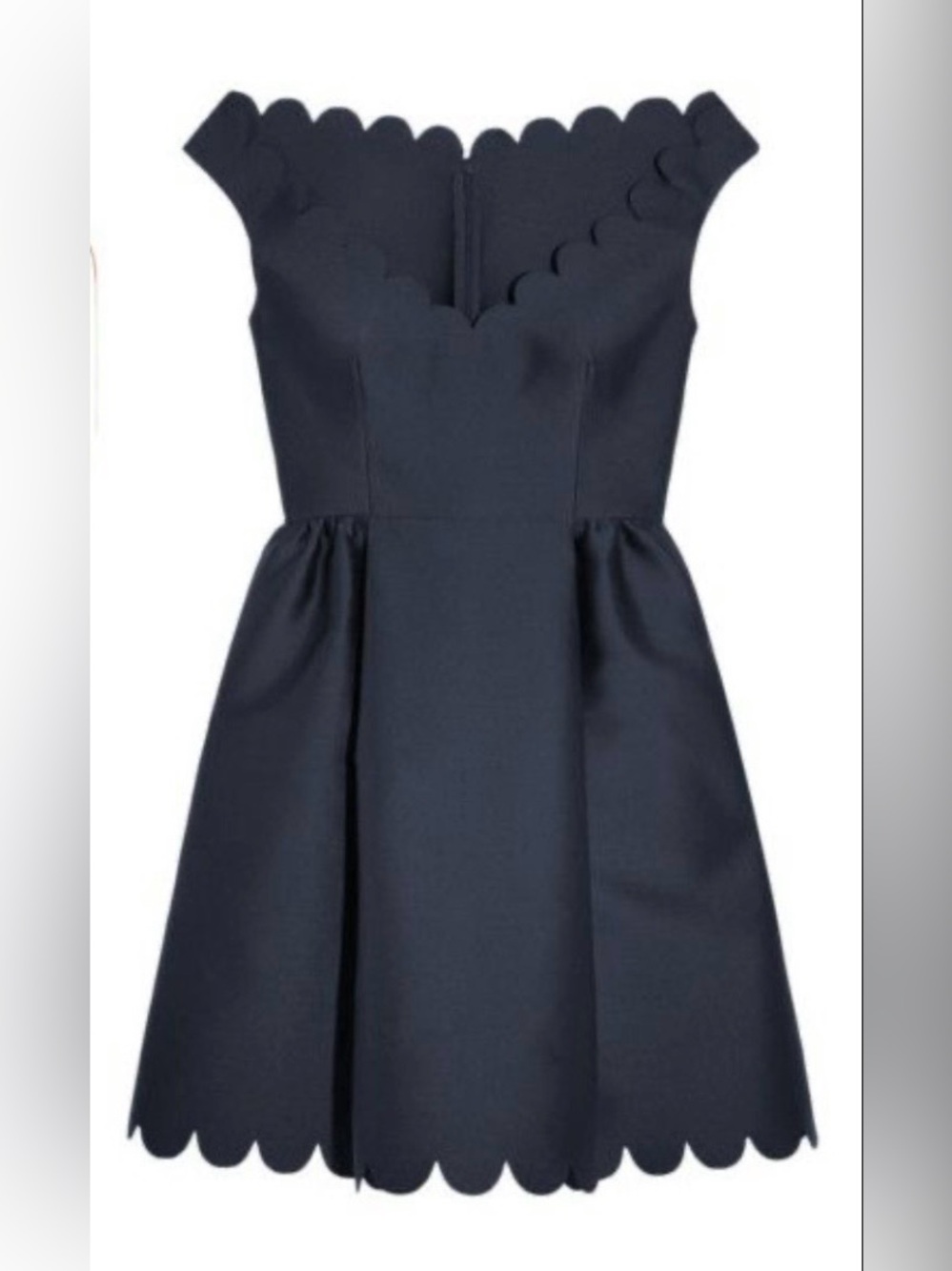 Red Valentino Scallop-Edge Dress